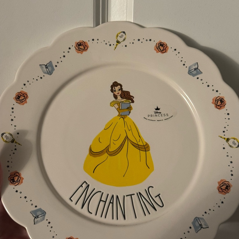 Enchanting Princess Plate beauty and the beast - Yellow and Cream